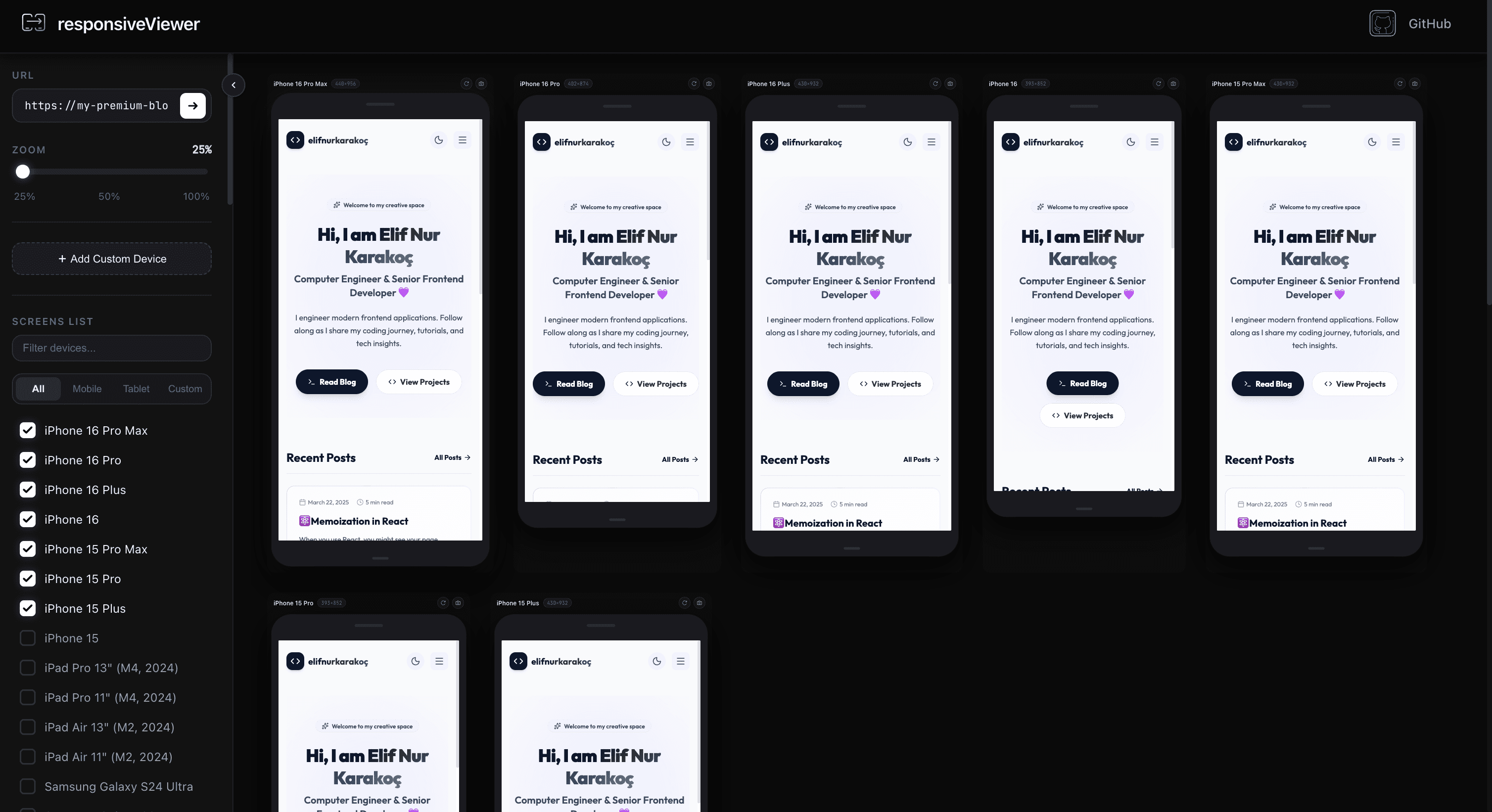 Responsive Viewer App